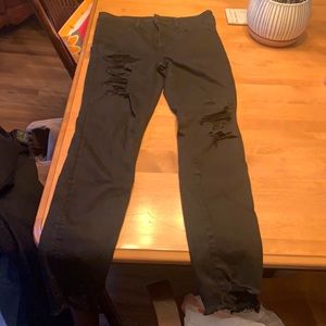 Size 12 long AE distressed black jeans